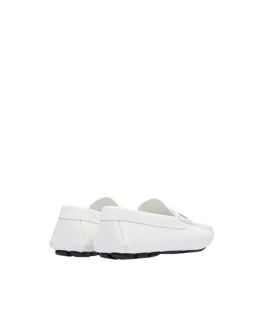 Prada Saffiano Cuero Loafers Blancas | 10572-UBZM