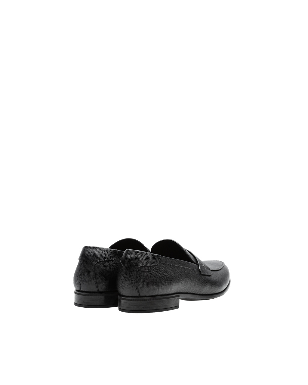 Prada Saffiano Cuero Loafers Negras | 13598-CFAQ