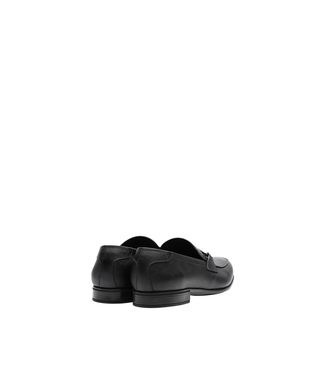 Prada Saffiano Cuero Loafers Negras | 58697-PODV