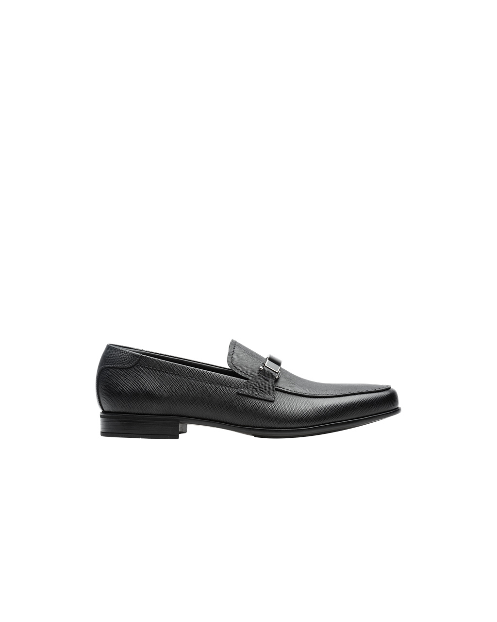 Prada Saffiano Cuero Loafers Negras | 58697-PODV