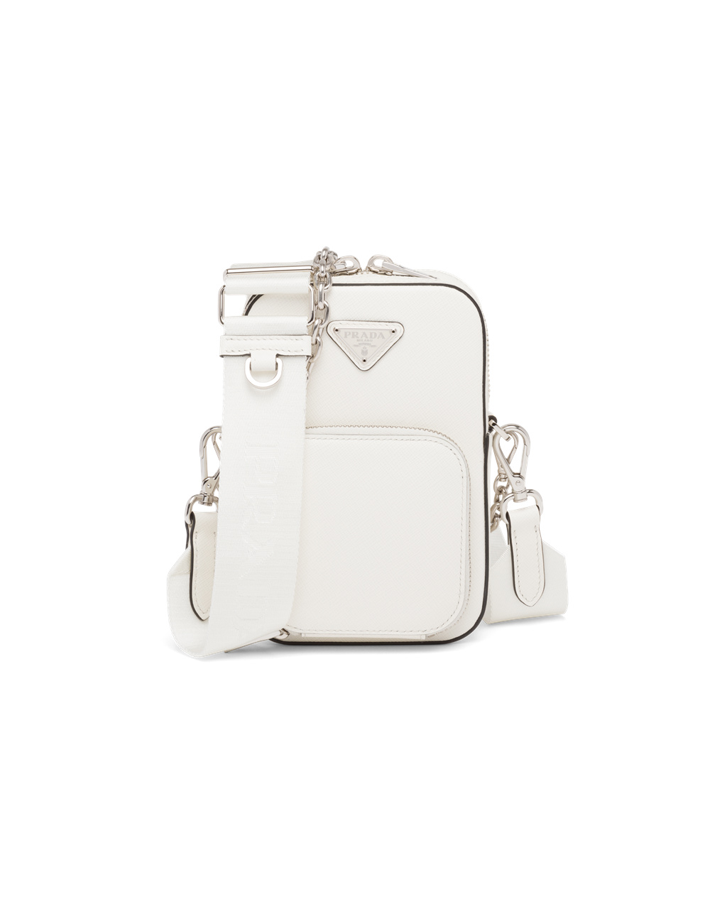 Prada Saffiano Cuero Mini Bag Blancas | 34019-WHTG