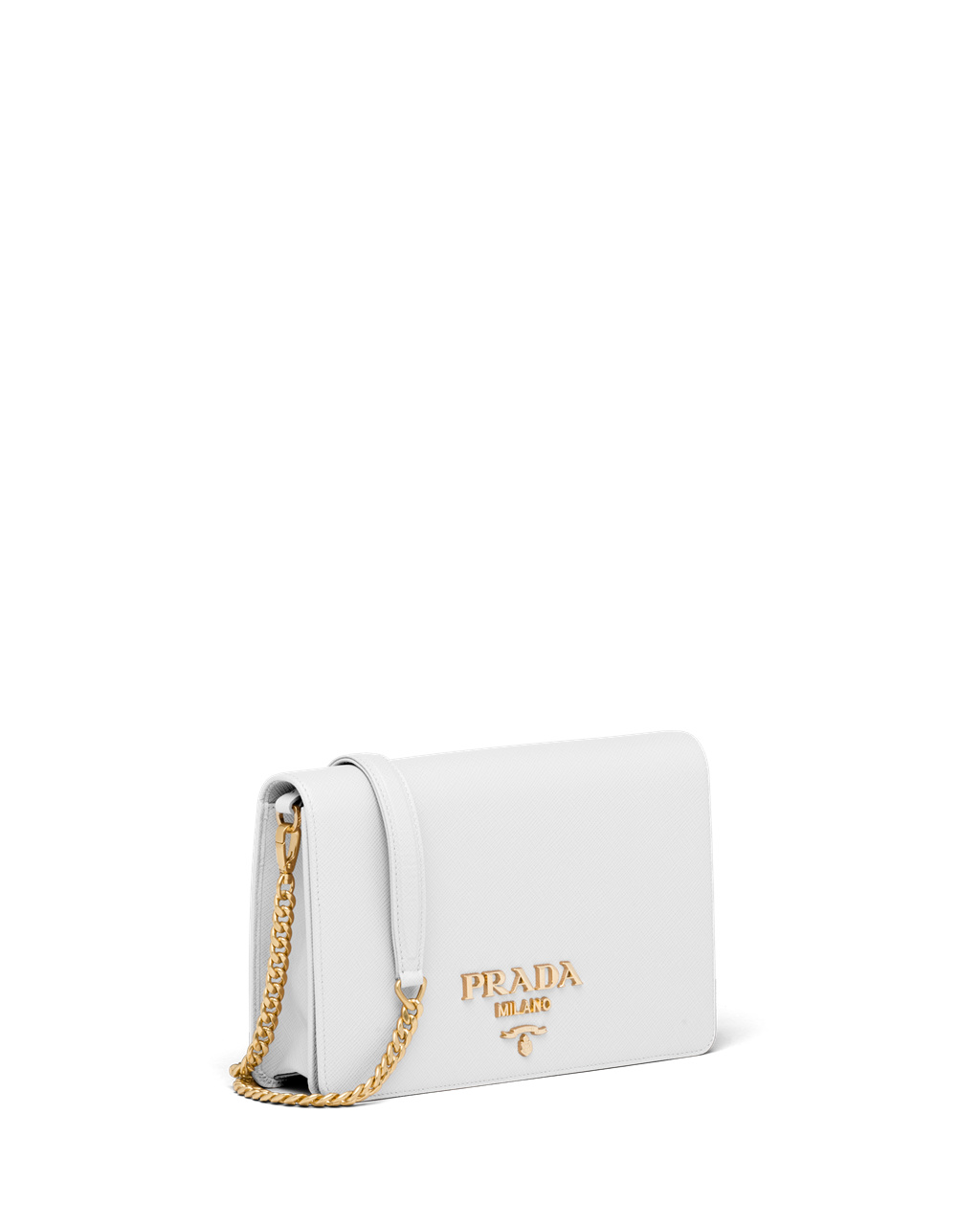 Prada Saffiano Cuero Mini Bag Blancas | 97381-ONEP