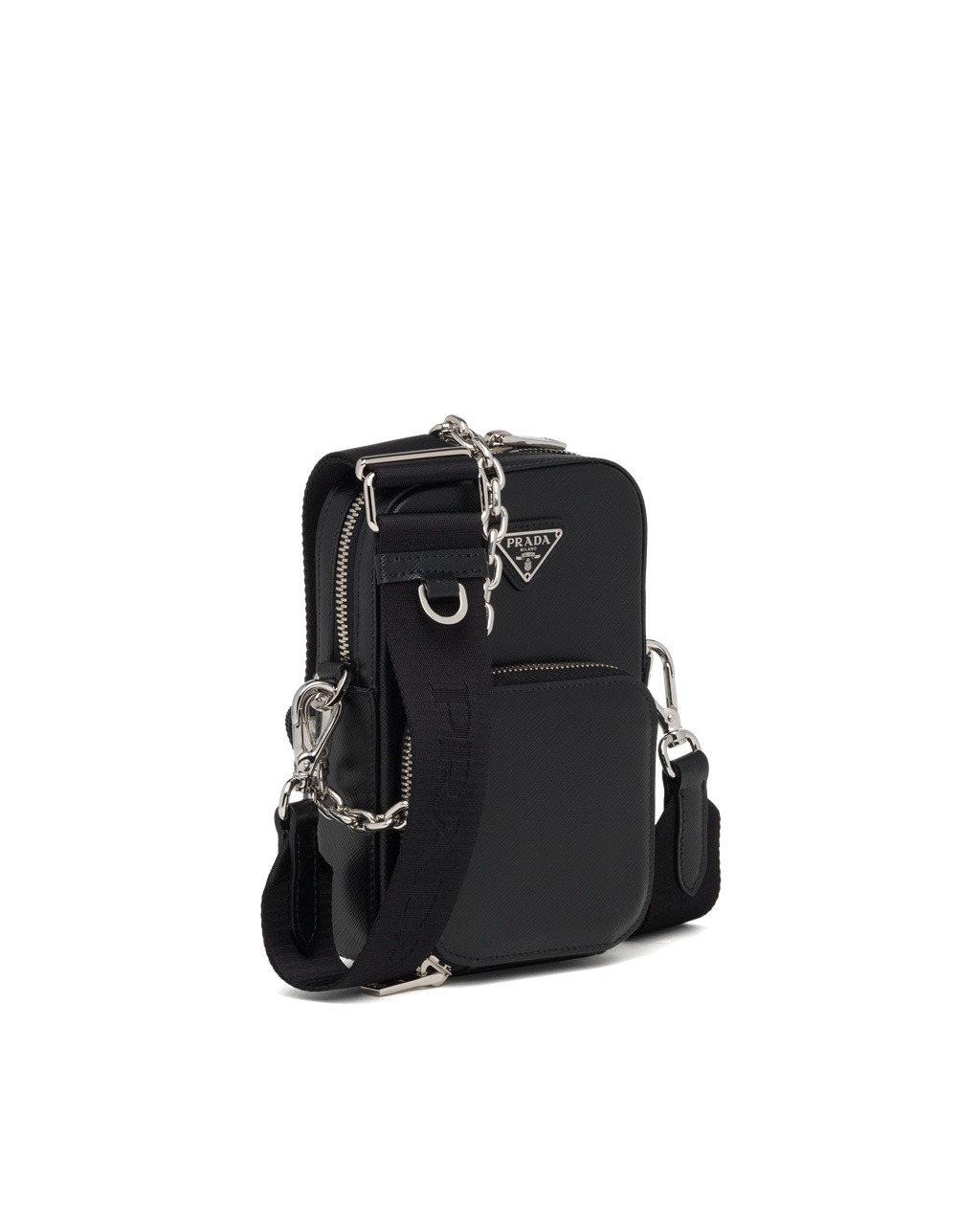 Prada Saffiano Cuero Mini Bag Negras | 80967-MRNW