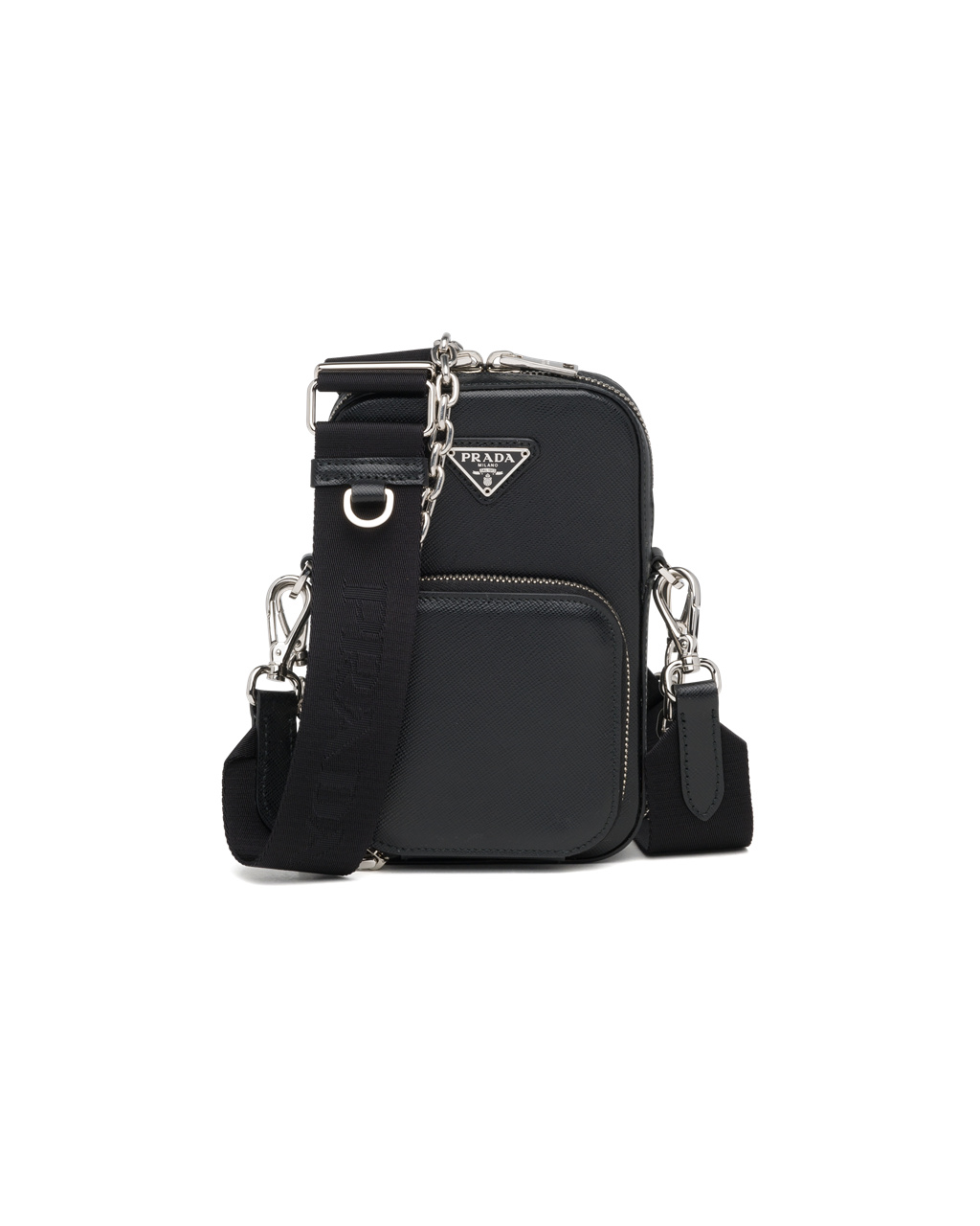 Prada Saffiano Cuero Mini Bag Negras | 80967-MRNW