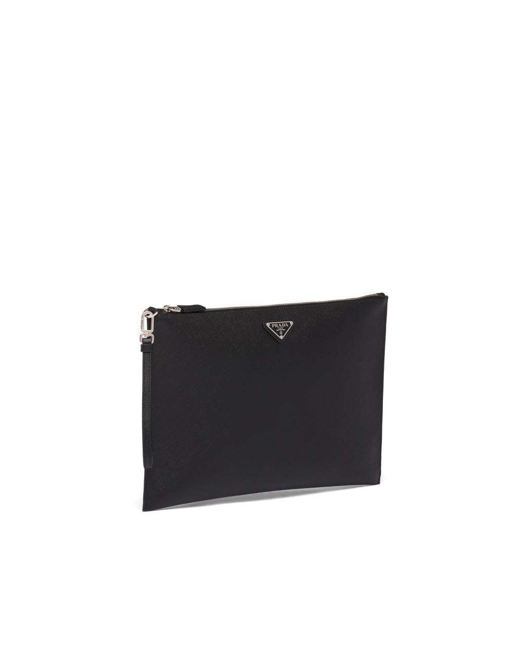 Prada Saffiano Cuero Pouch Negras | 12894-VKPE