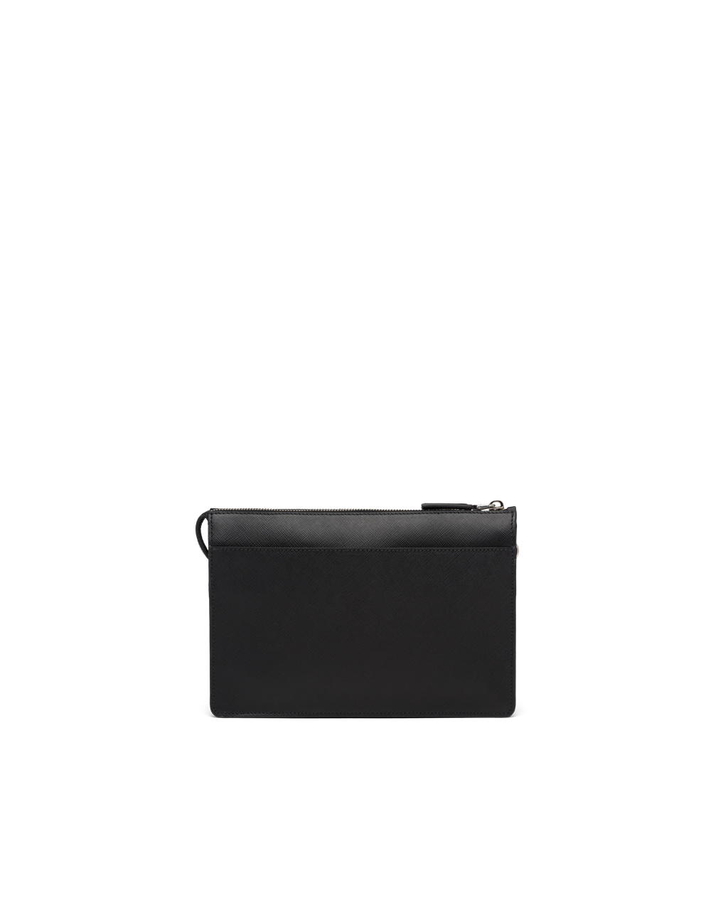 Prada Saffiano Cuero Pouch Negras | 13974-TNPL