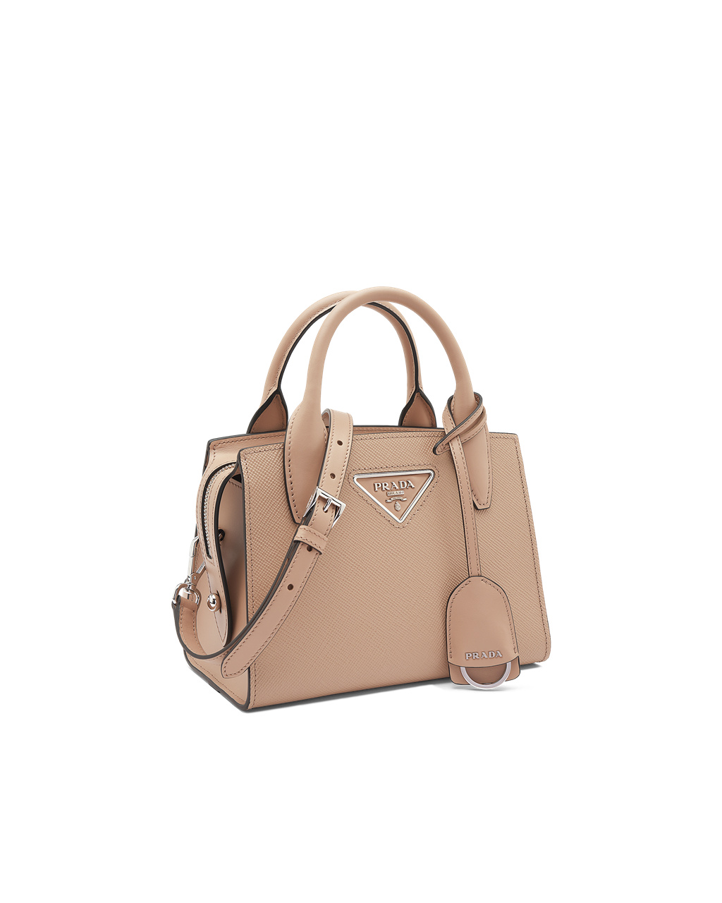 Prada Saffiano Cuero Prada Kristen Handbag Beige | 51690-MQSW