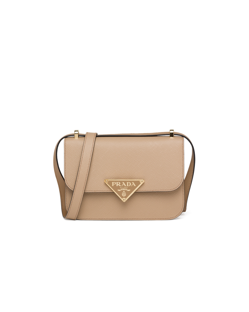 Prada Saffiano Cuero Shoulder Bag Beige | 43785-VQTZ