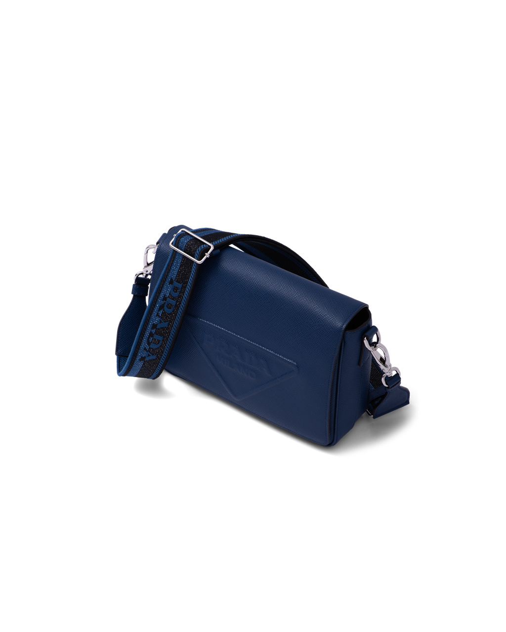 Prada Saffiano Cuero Shoulder Bag Bluette | 01268-CMYN