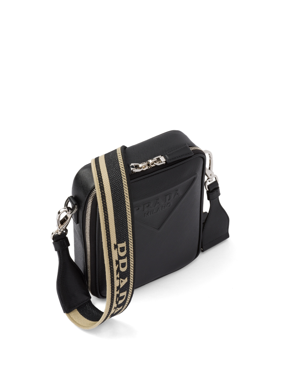 Prada Saffiano Cuero Shoulder Bag Negras | 53421-GUWS