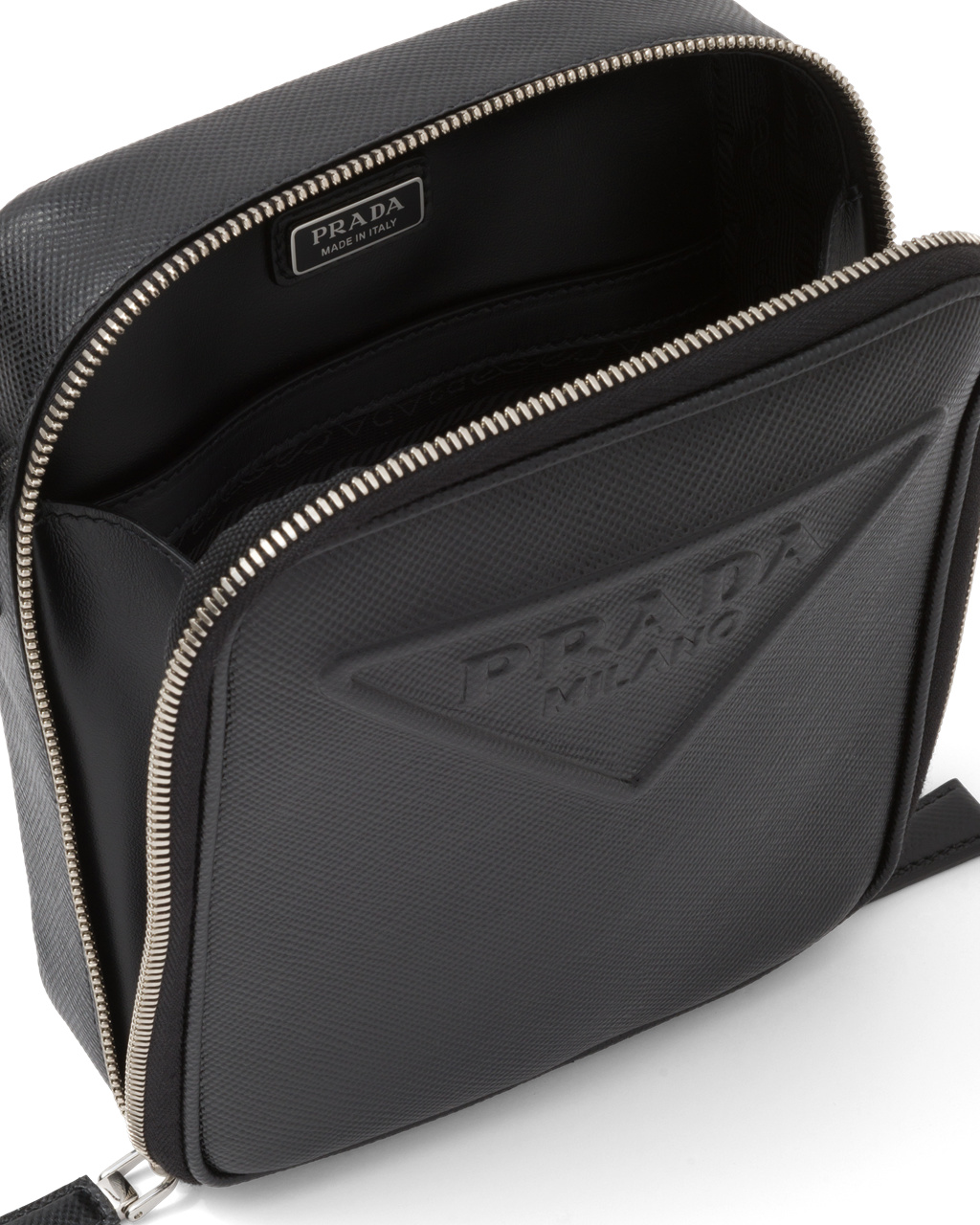 Prada Saffiano Cuero Shoulder Bag Negras | 53421-GUWS