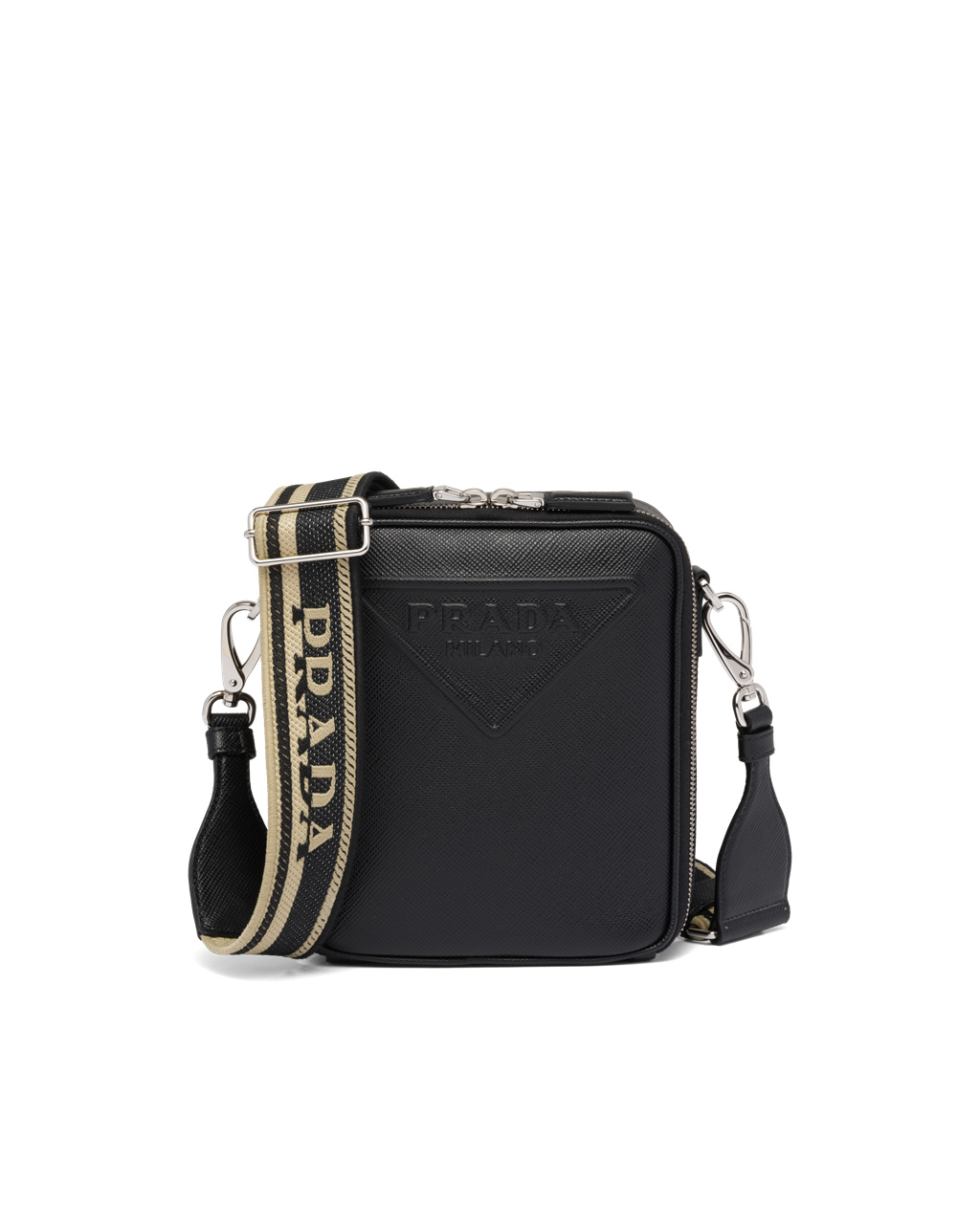 Prada Saffiano Cuero Shoulder Bag Negras | 53421-GUWS