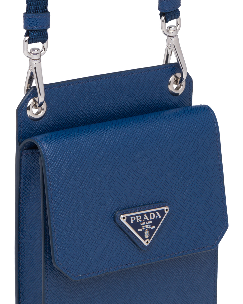 Prada Saffiano Cuero Smartphone Case Bluette | 13695-MOFC