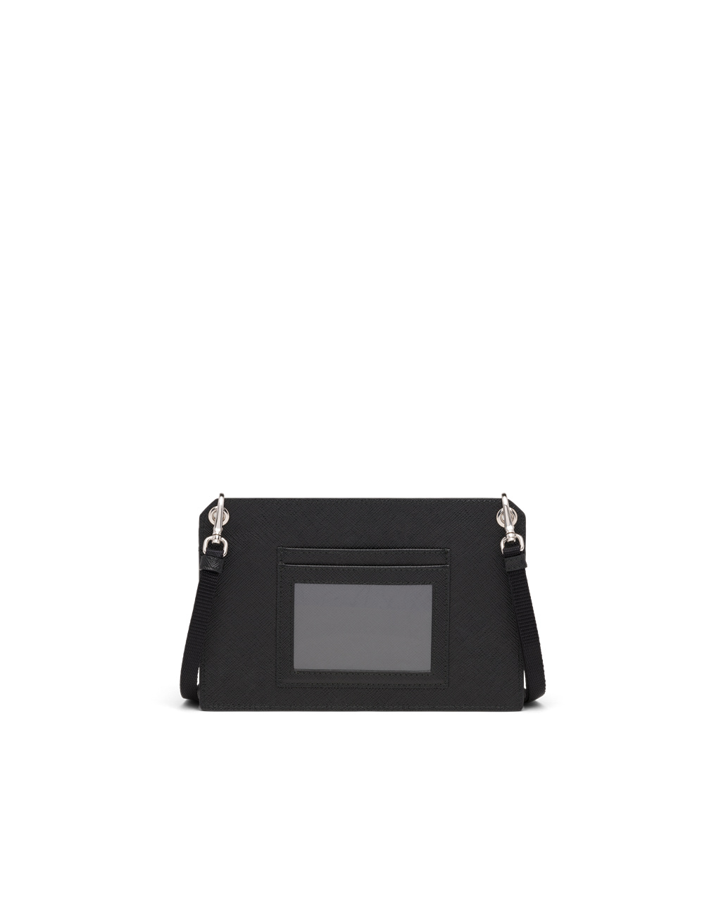 Prada Saffiano Cuero Smartphone Case Negras | 17694-DGJO