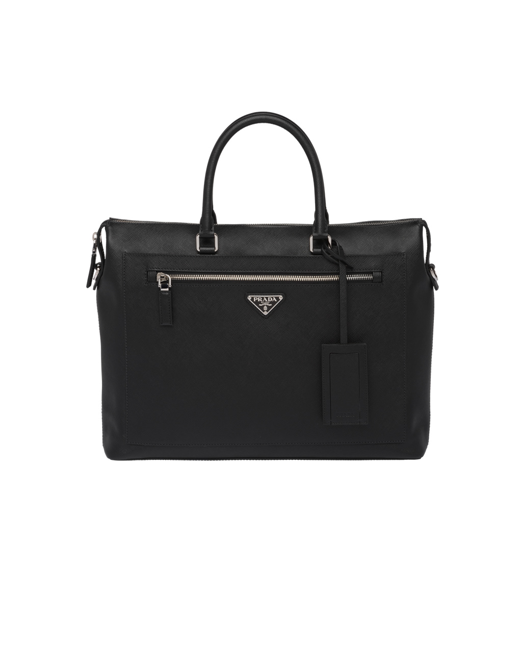 Prada Saffiano Cuero Tote Bag Negras | 52687-MUND