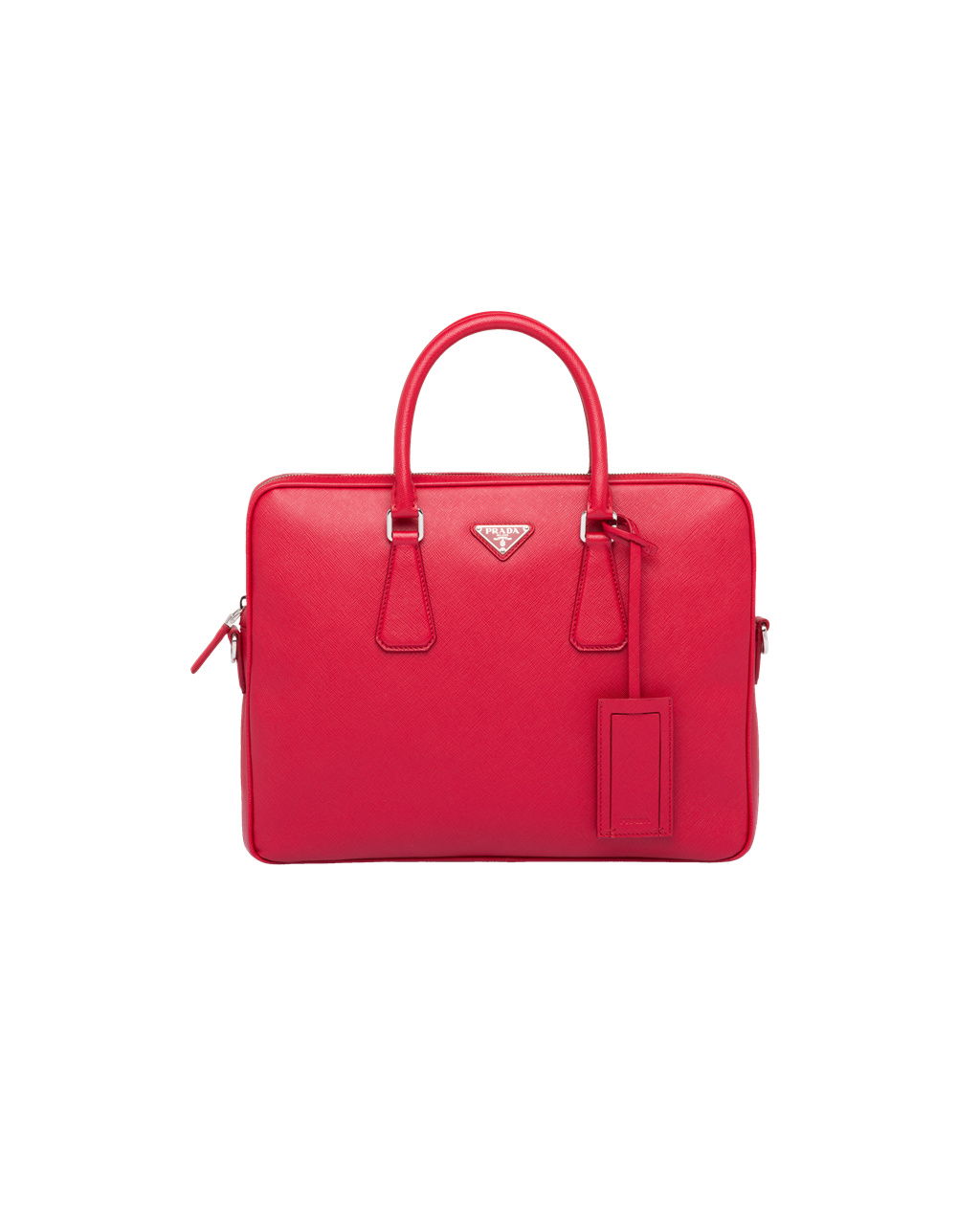 Prada Saffiano Cuero Trabajo Bag Rojas | 02453-AMKQ