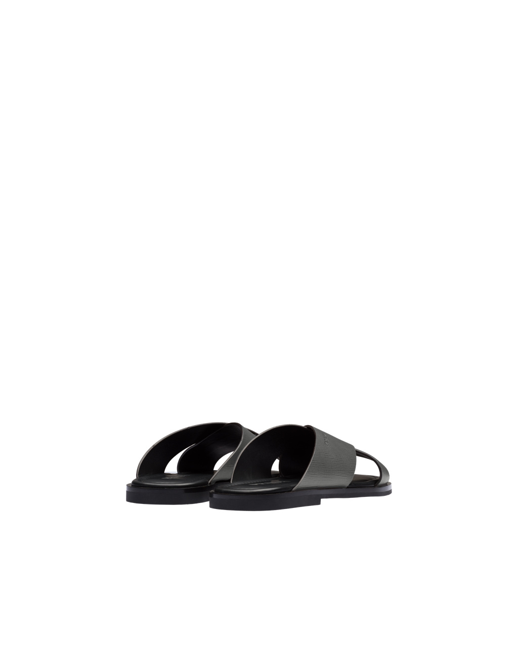 Prada Saffiano Cuir Cuero Sandals Marble Gray | 68305-TFOU