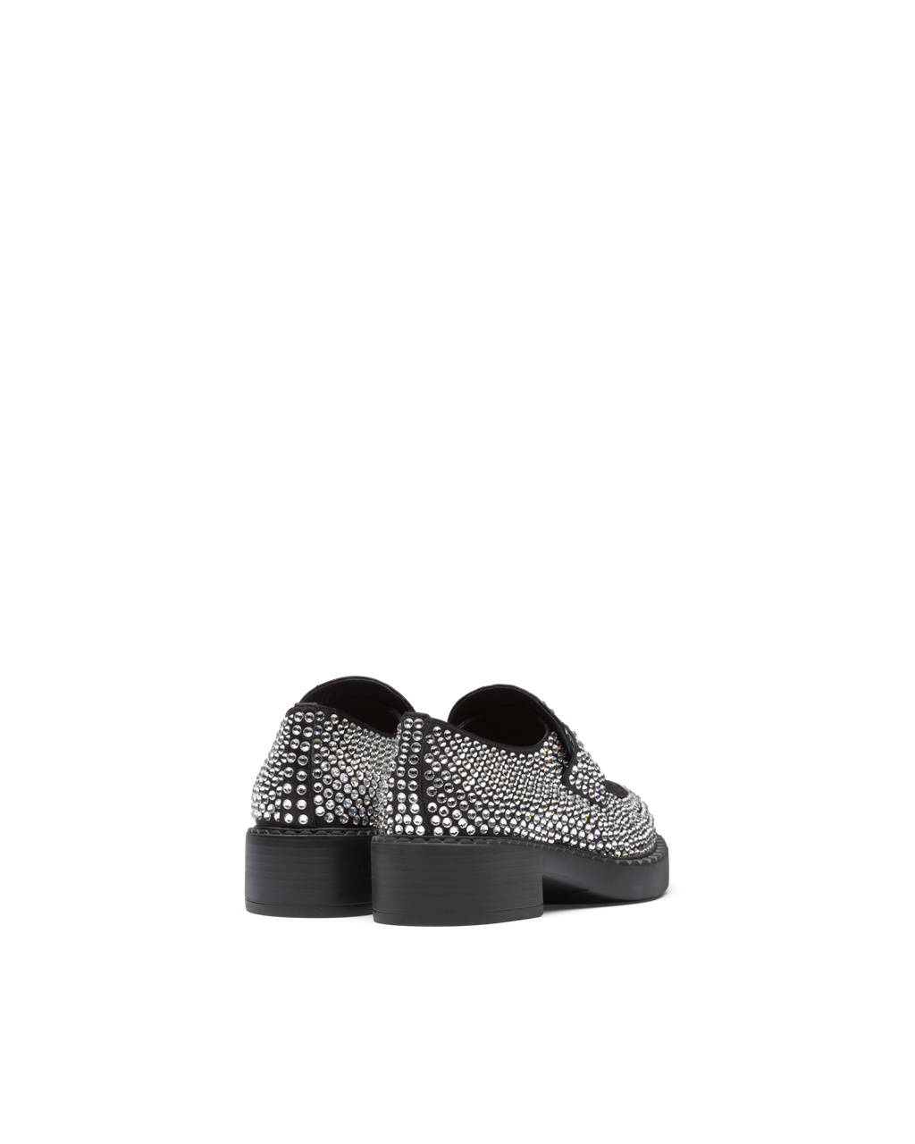 Prada Satin Loafers With Crystals Crystal | 16307-EUMY