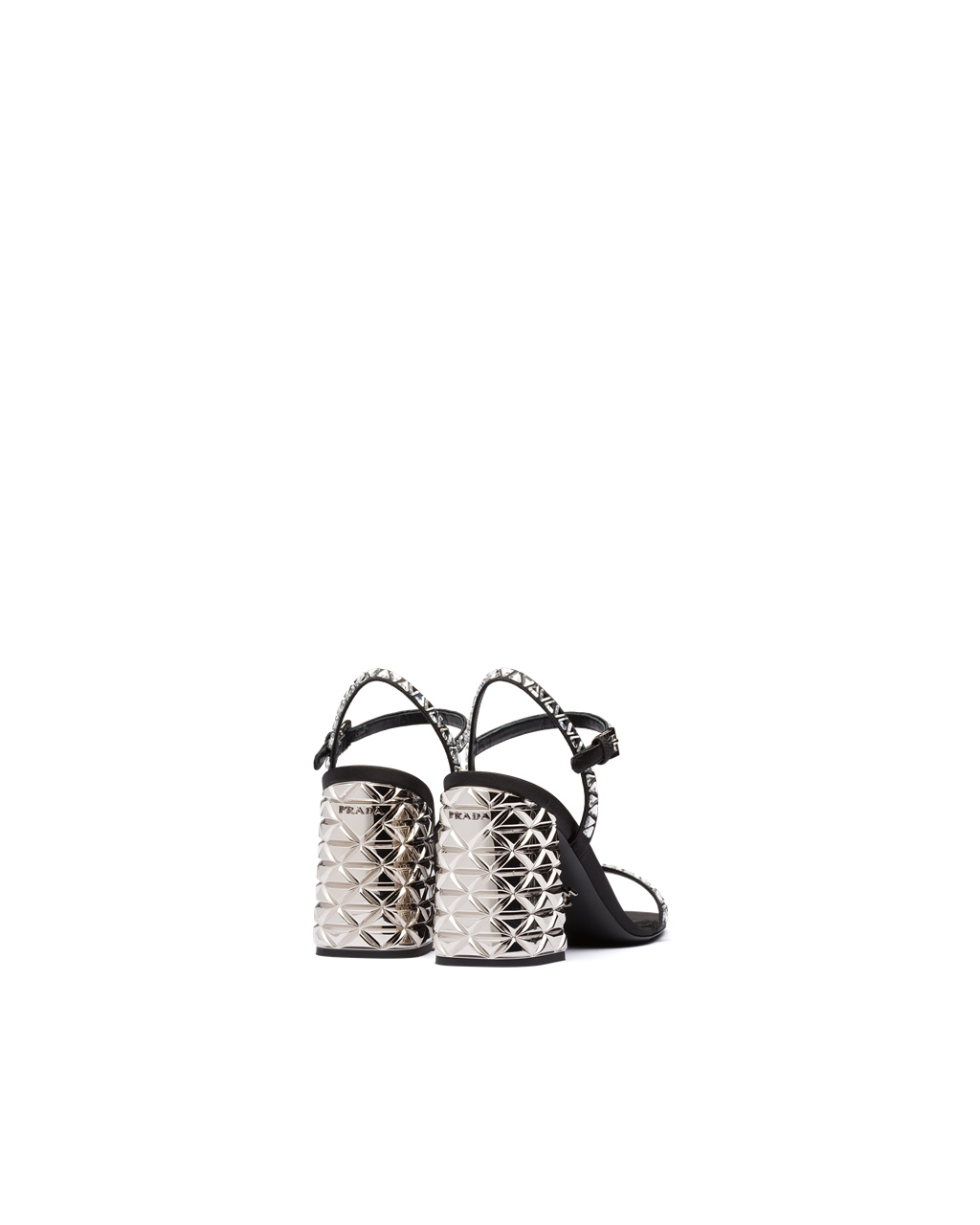 Prada Satin Sandals With Crystals Crystal | 86950-WXMP