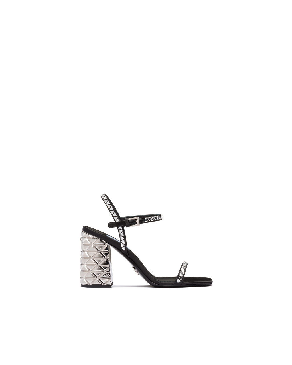 Prada Satin Sandals With Crystals Crystal | 86950-WXMP