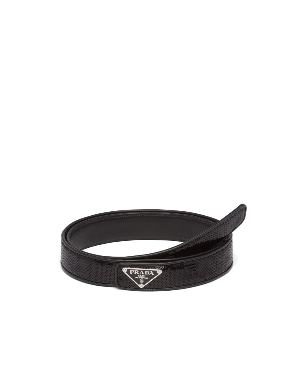 Prada Sequin Belt Negras | 71359-IJZV