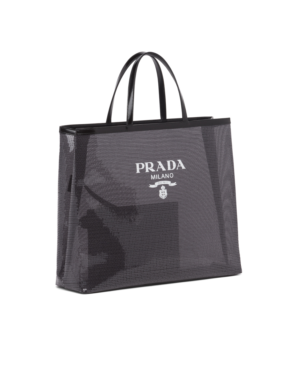 Prada Sequined Mesh Tote Bag Negras | 23154-UIGA