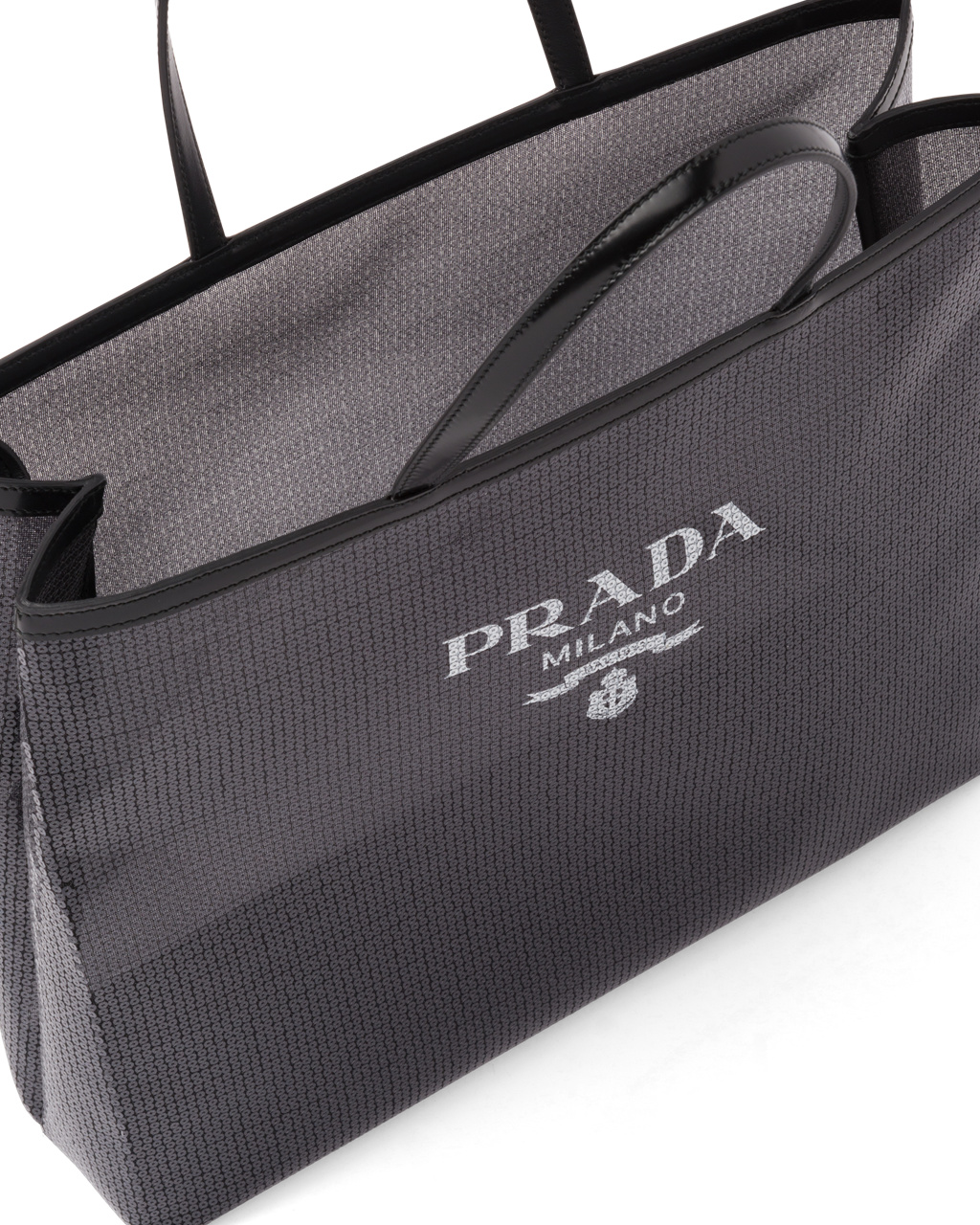 Prada Sequined Mesh Tote Bag Negras | 23154-UIGA