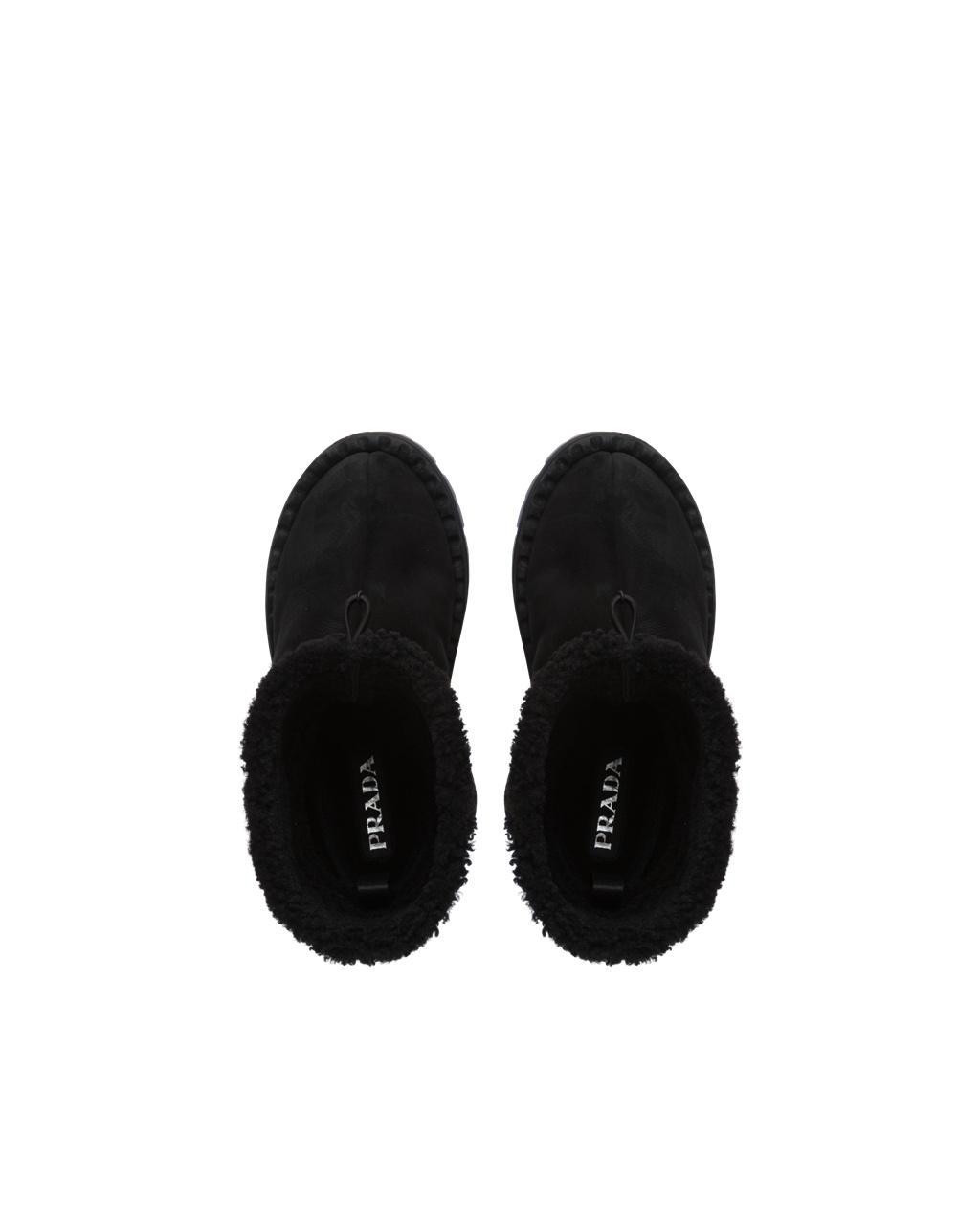 Prada Shearling Booties Negras | 81479-TSDY