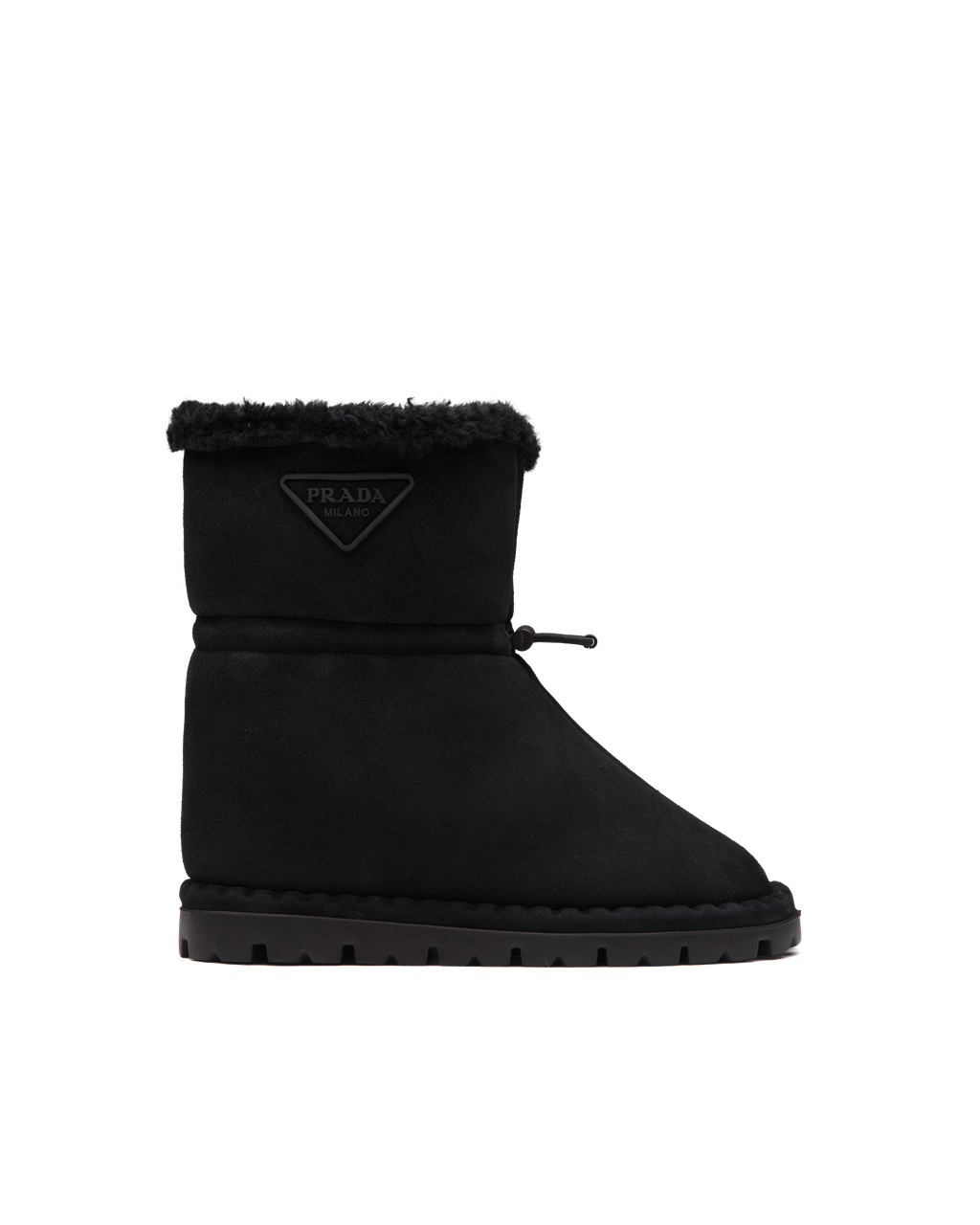 Prada Shearling Booties Negras | 81479-TSDY