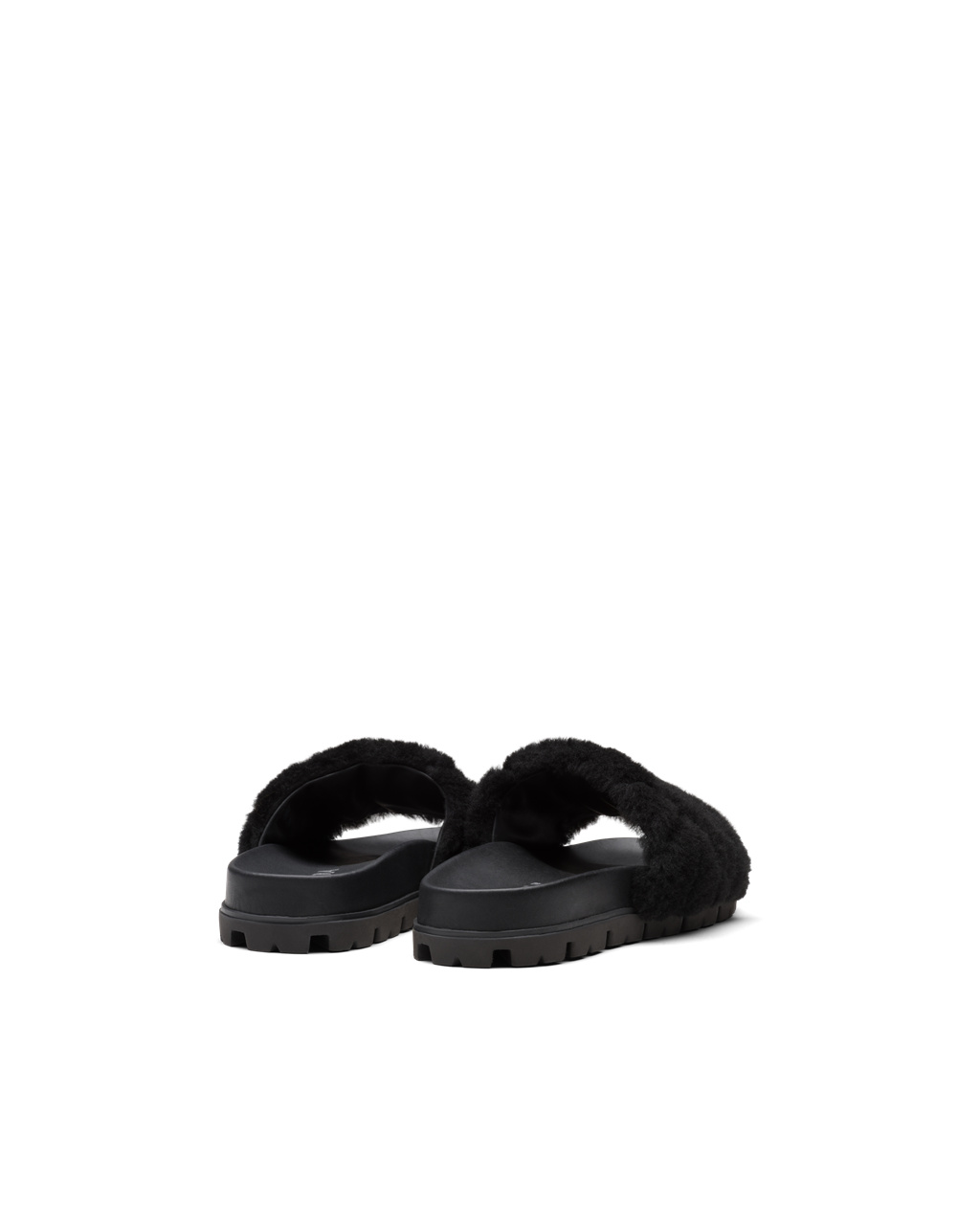 Prada Shearling Slides Negras | 25704-HGRQ