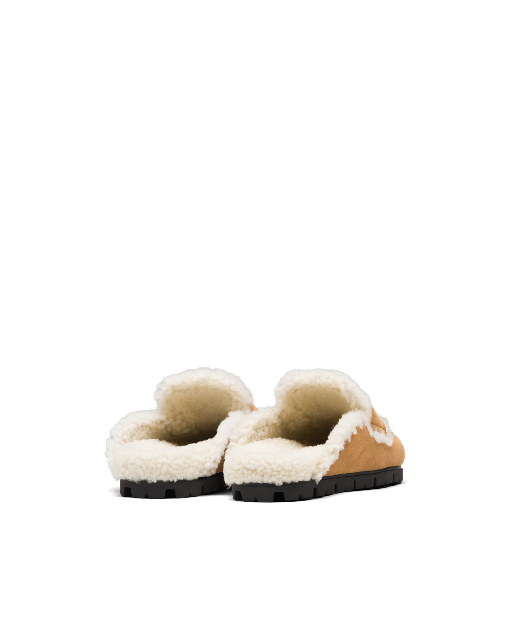 Prada Shearling Slippers Cognac | 94510-BMUA