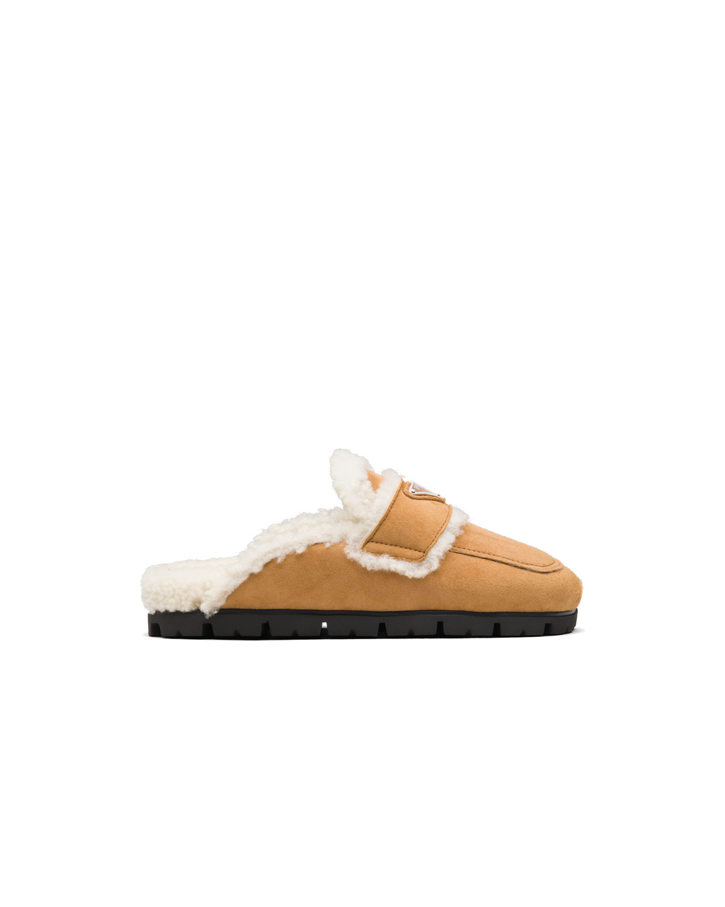 Prada Shearling Slippers Cognac | 94510-BMUA