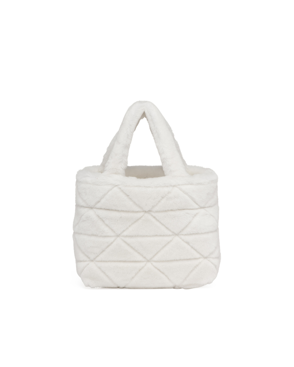 Prada Shearling Tote Blancas | 08193-PGYK