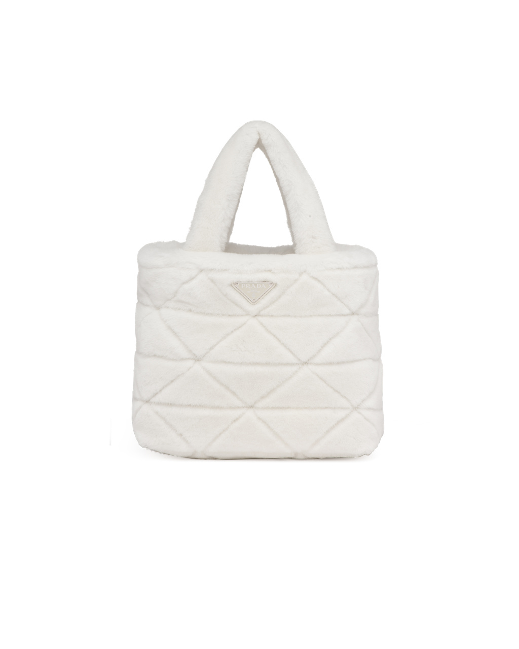 Prada Shearling Tote Blancas | 08193-PGYK