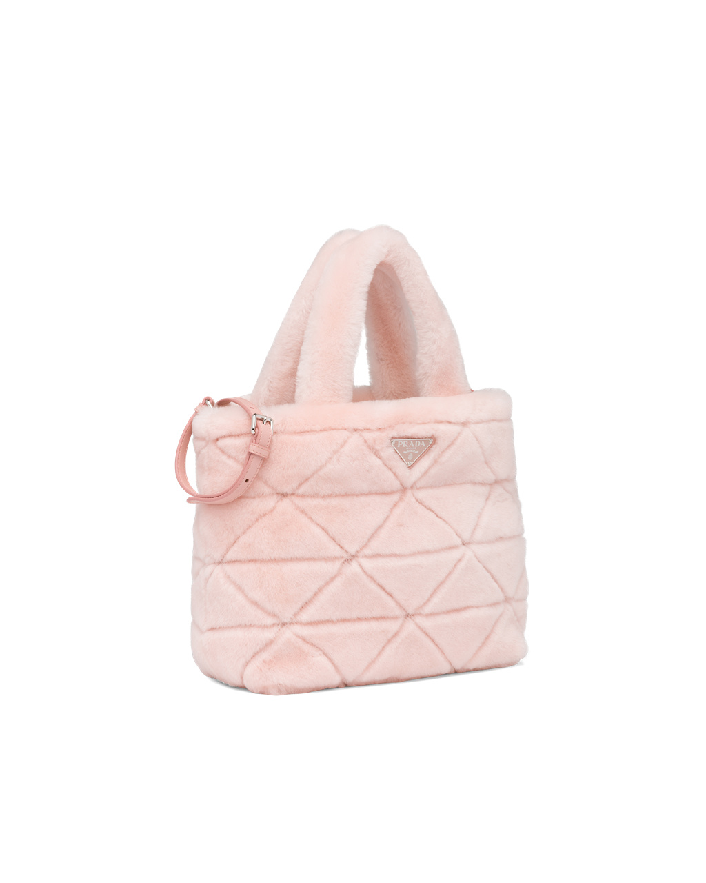 Prada Shearling Tote Rosas | 67485-AVIT