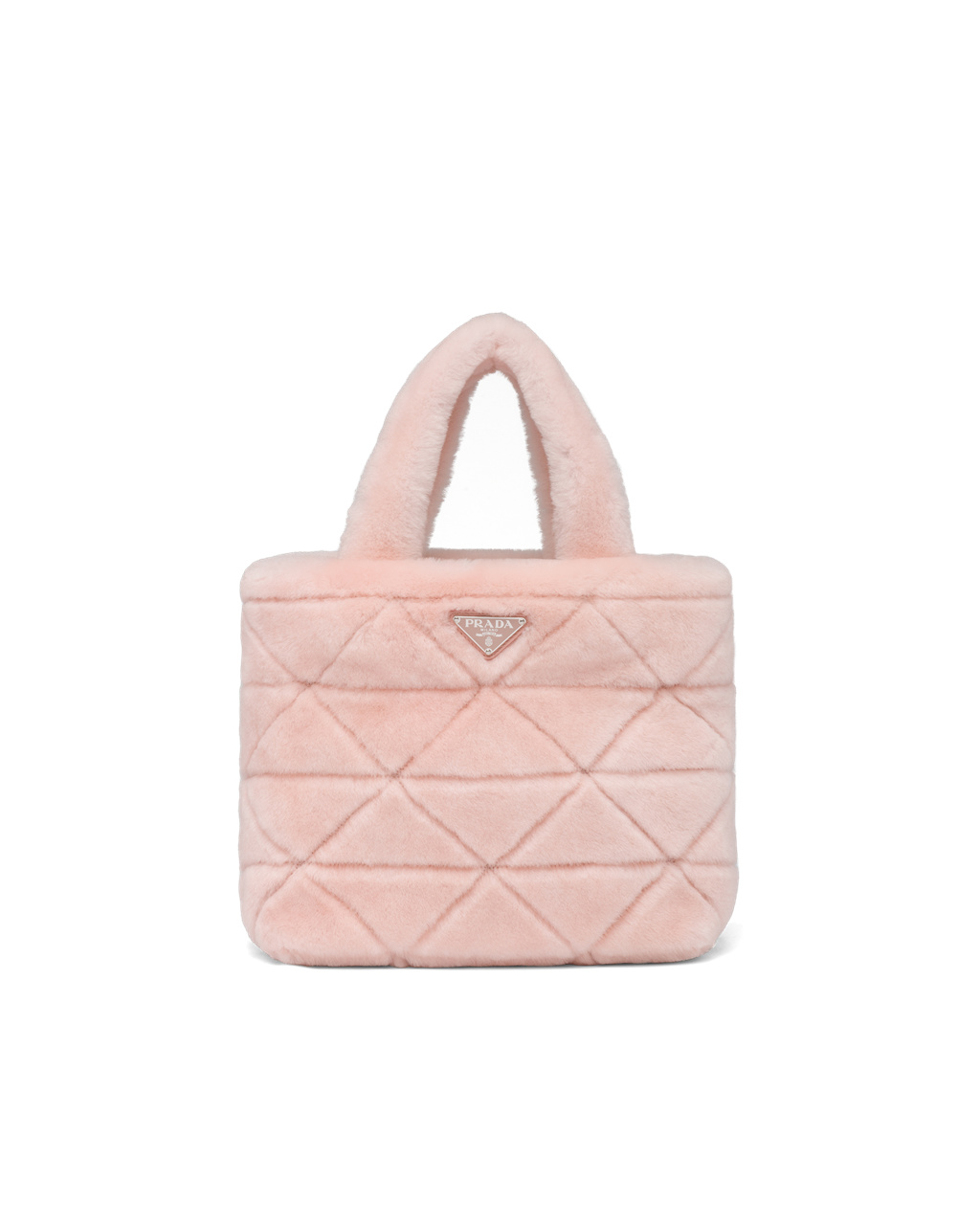 Prada Shearling Tote Rosas | 67485-AVIT