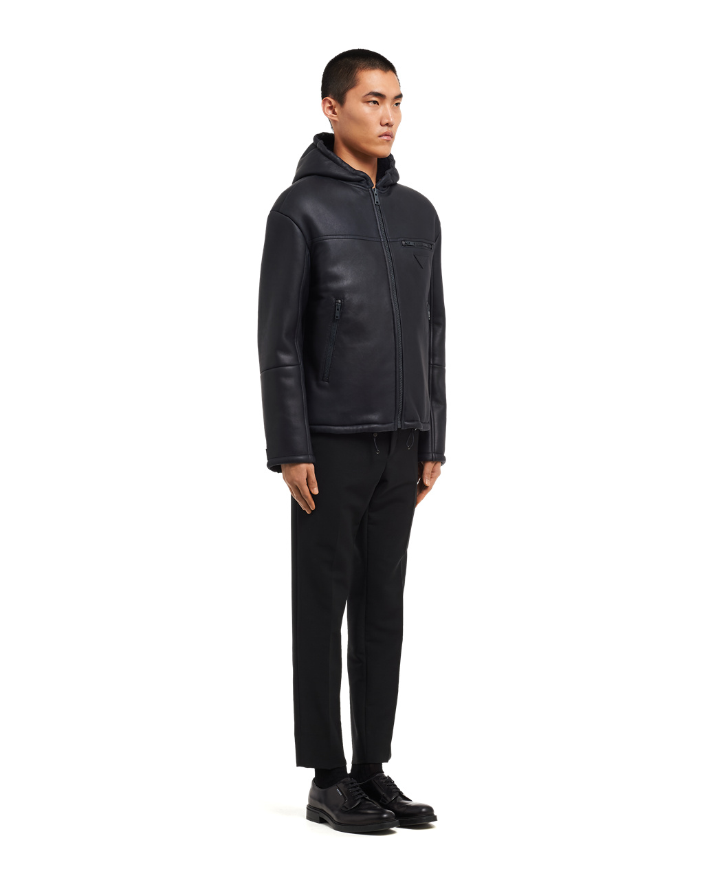 Prada Sheepskin Blouson Jacket Azul Marino | 64312-CAIX