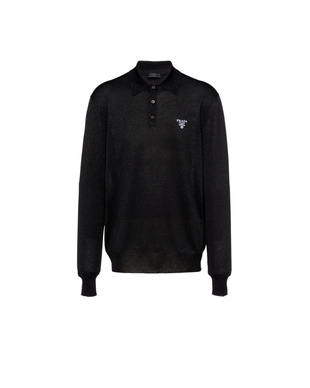 Prada Silk Polo Shirt Negras | 18537-LFKJ