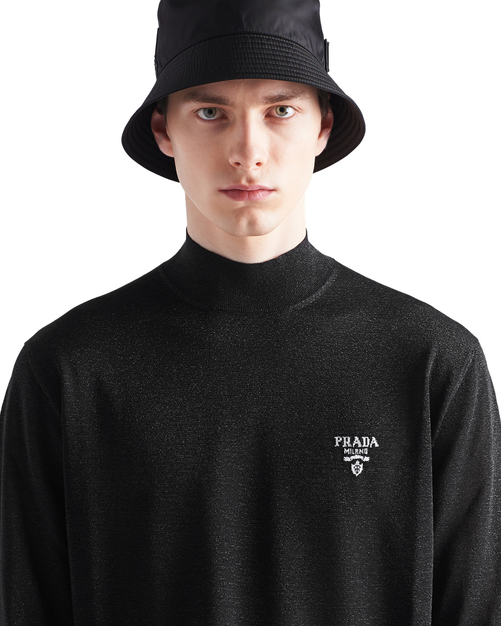 Prada Silk Turtleneck Sueter Negras | 24605-KNPF