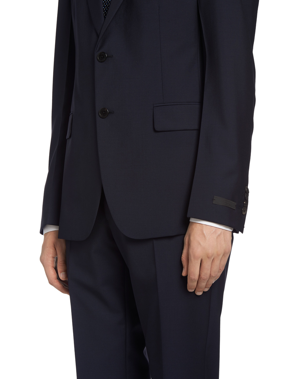 Prada Single Breasted Wool And Mohair Suit Azul Marino | 76391-PEIW