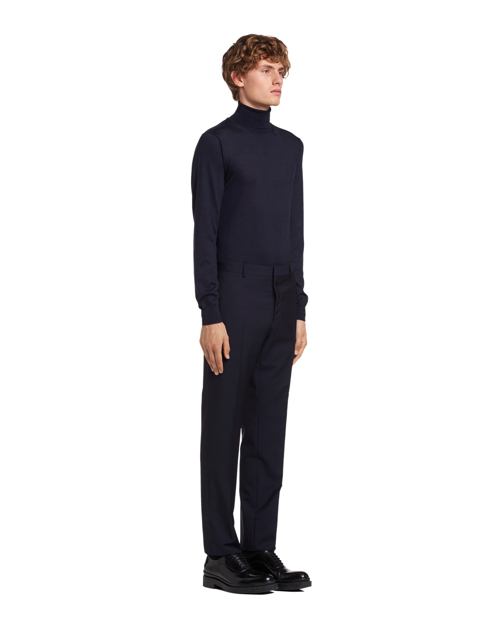 Prada Slim-fit Wool Trousers Azul Marino | 25679-WUOR