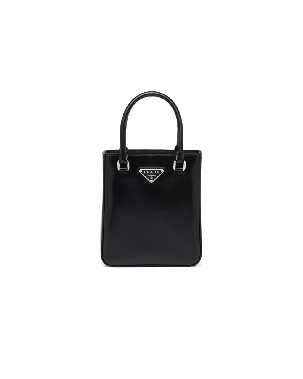 Prada Small Brushed Cuero Tote Negras | 51832-UAWY