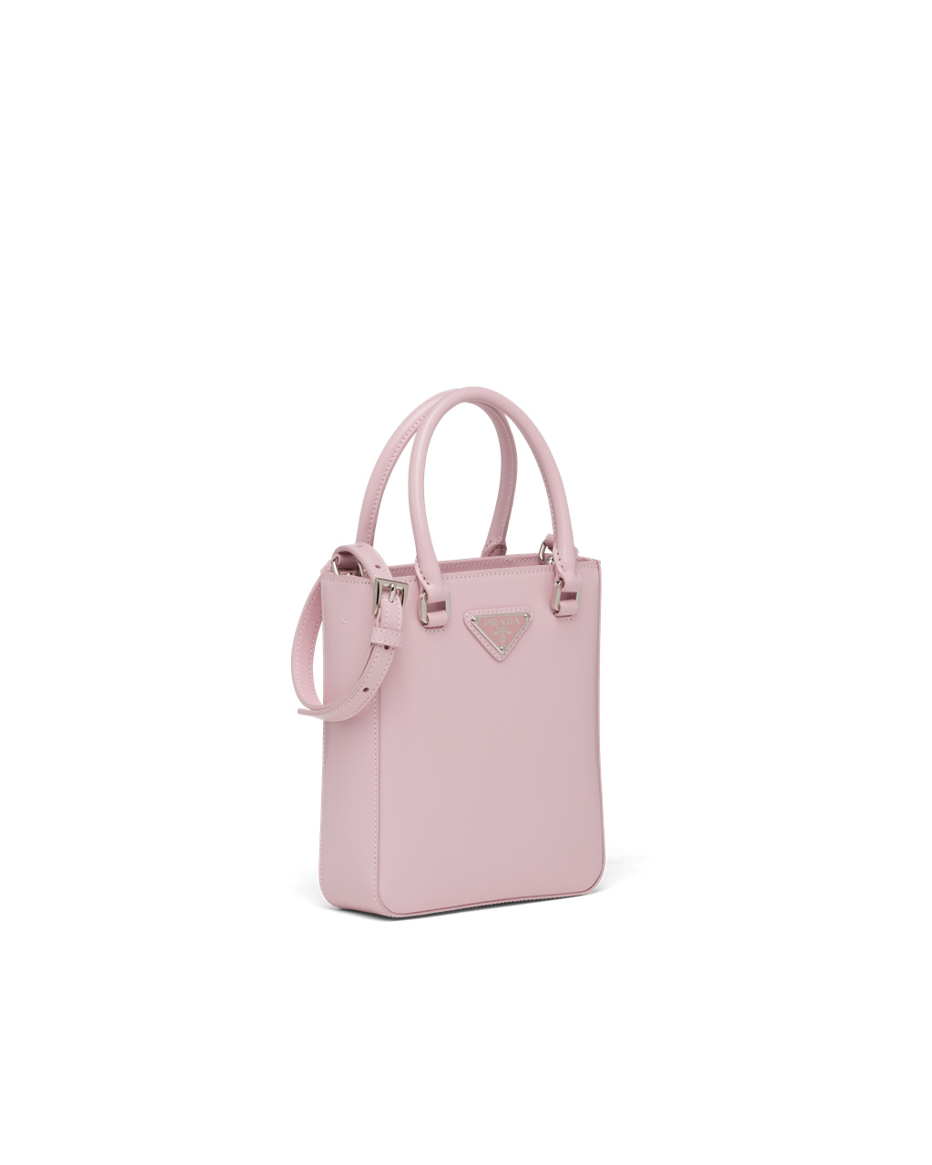 Prada Small Brushed Cuero Tote Rosas | 45970-GSTD