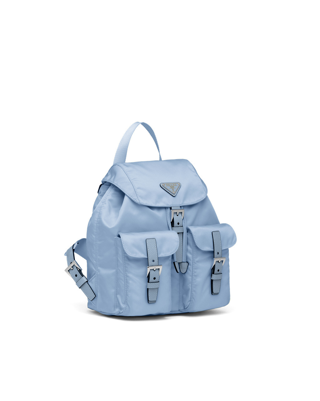 Prada Small Re-nylon Backpack Celeste | 54037-VAKY