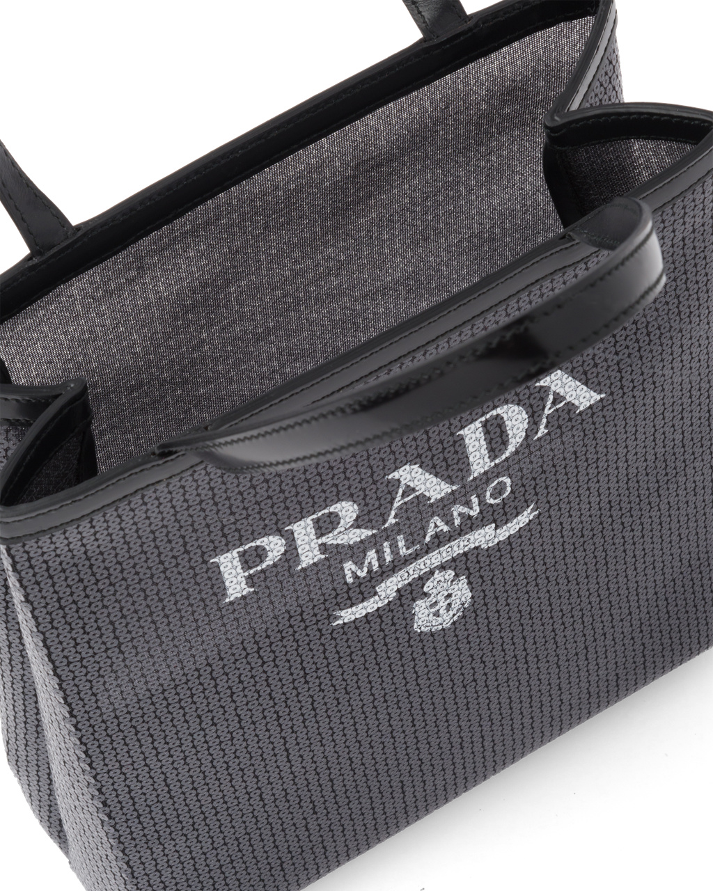 Prada Small Sequined Mesh Tote Bag Negras | 25307-WAYD