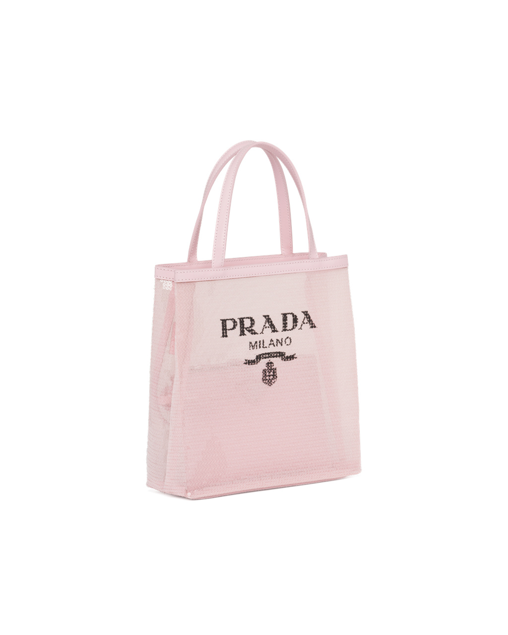 Prada Small Sequined Mesh Tote Bag Rosas | 68271-OVYR