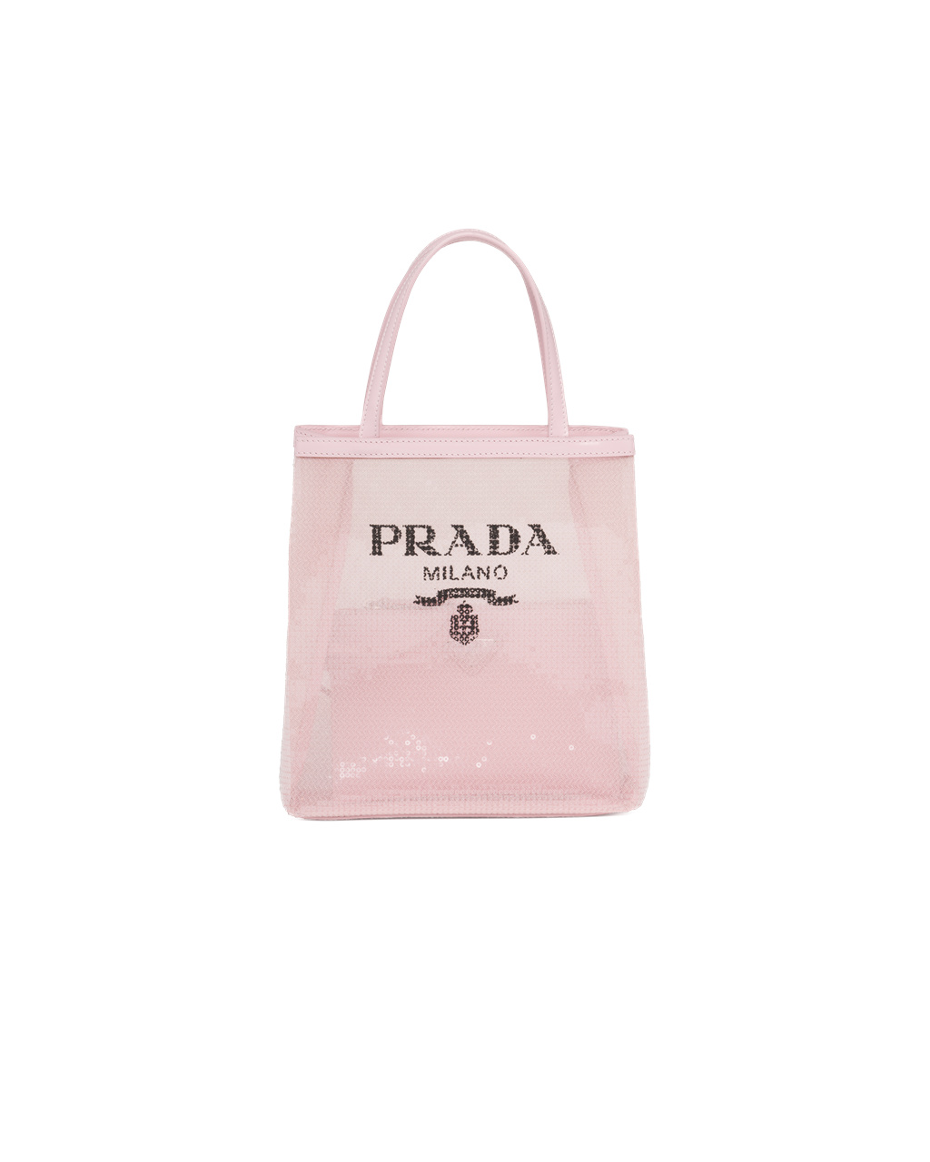 Prada Small Sequined Mesh Tote Bag Rosas | 68271-OVYR