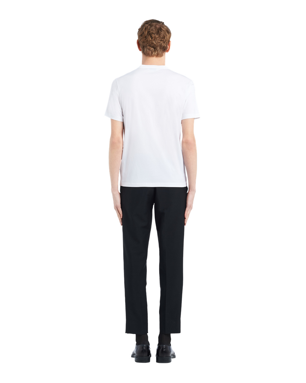 Prada Stretch Algodon T-shirt Blancas | 45319-WLTQ