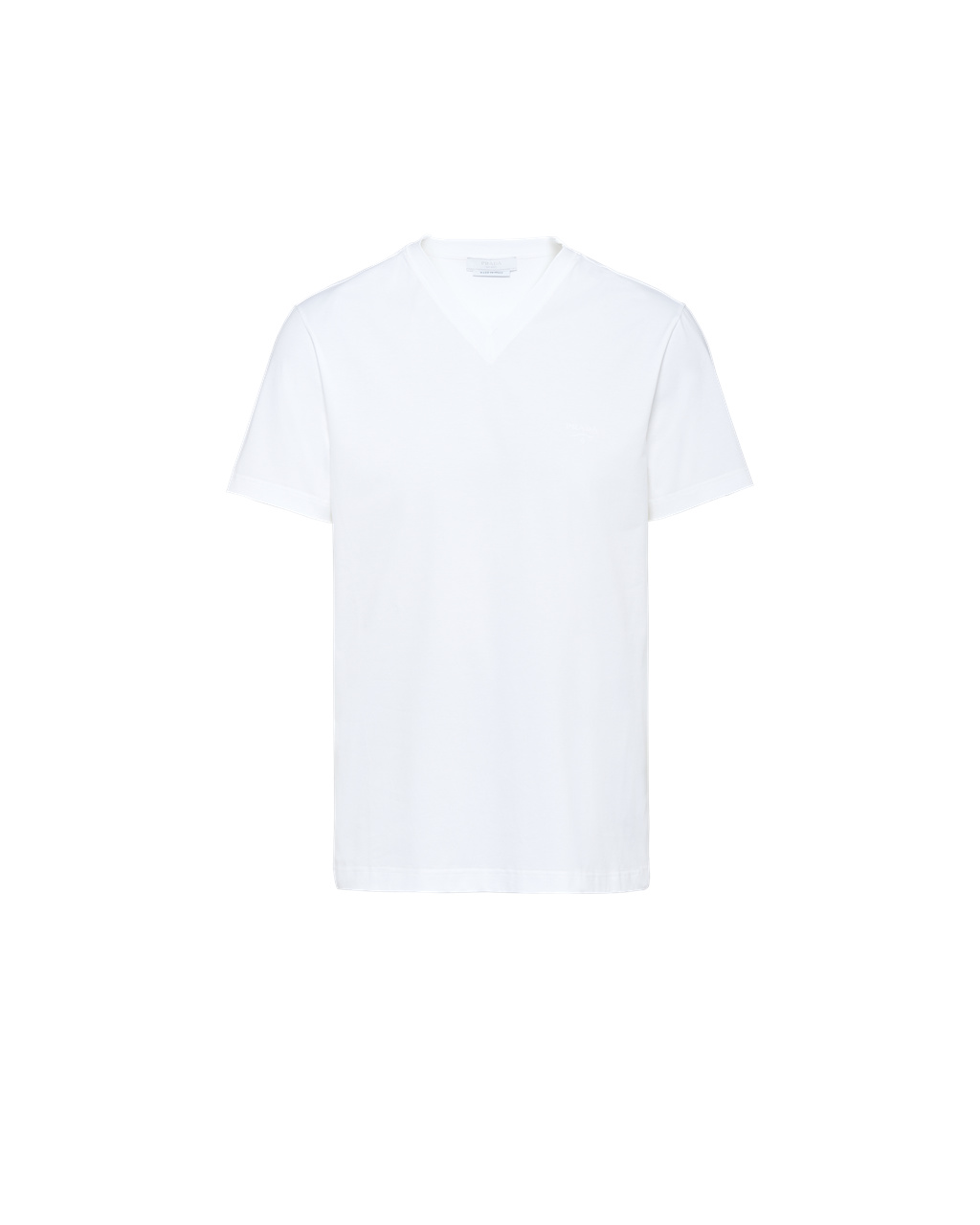 Prada Stretch Algodon T-shirt Blancas | 45319-WLTQ