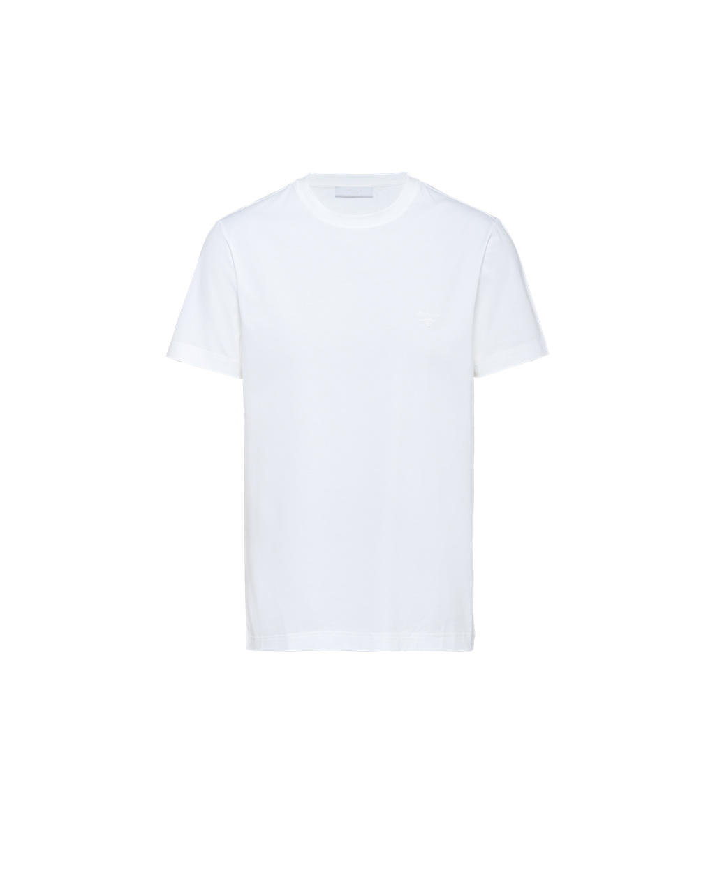 Prada Stretch Algodon T-shirt Blancas | 98015-SKYU